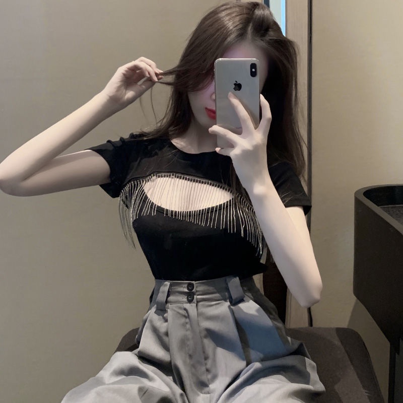 Áo thun tay ngắn thiết kế mới thời trang mùa hè theo phong cách hàn quốc cho nữ 2021