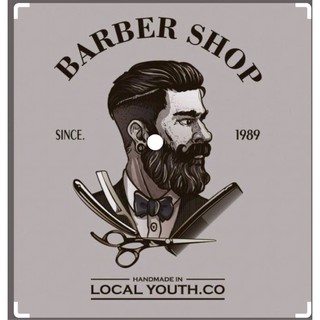 hình dán cửa kính Barber