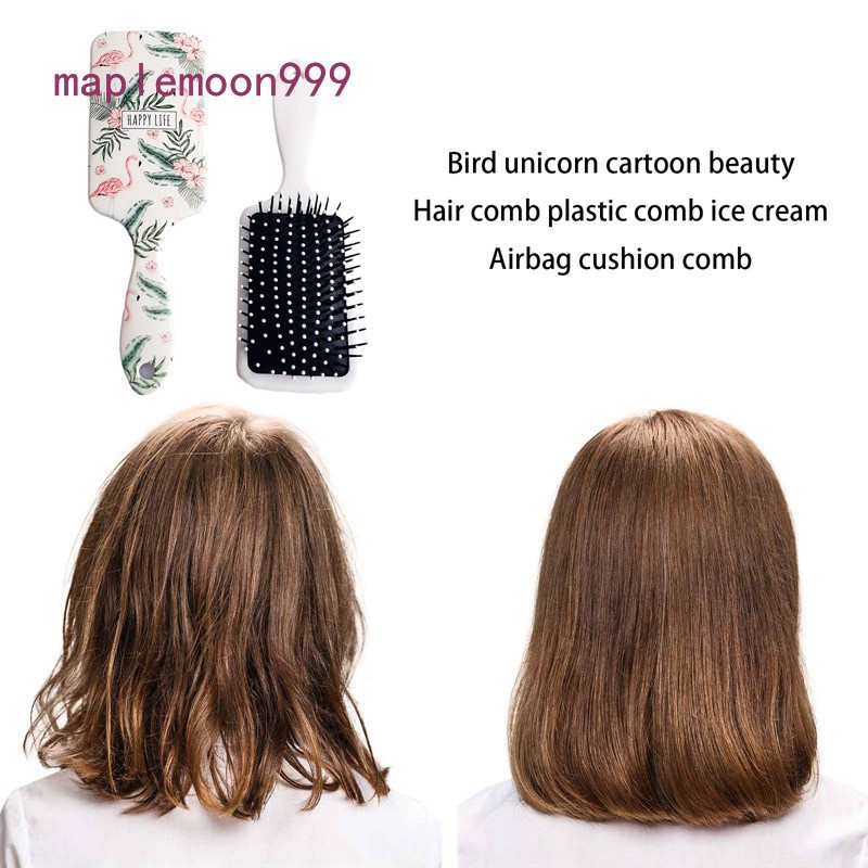 Lược Chải Tóc Gỡ Rối Họa Tiết Chim Hồng Hạc Hoạt Hình