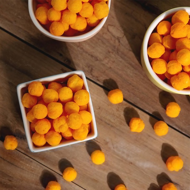 [Combo 2] Snack Phô Mai Viên Size Jumbo Cheddar Cheese Ball No Brand 370g