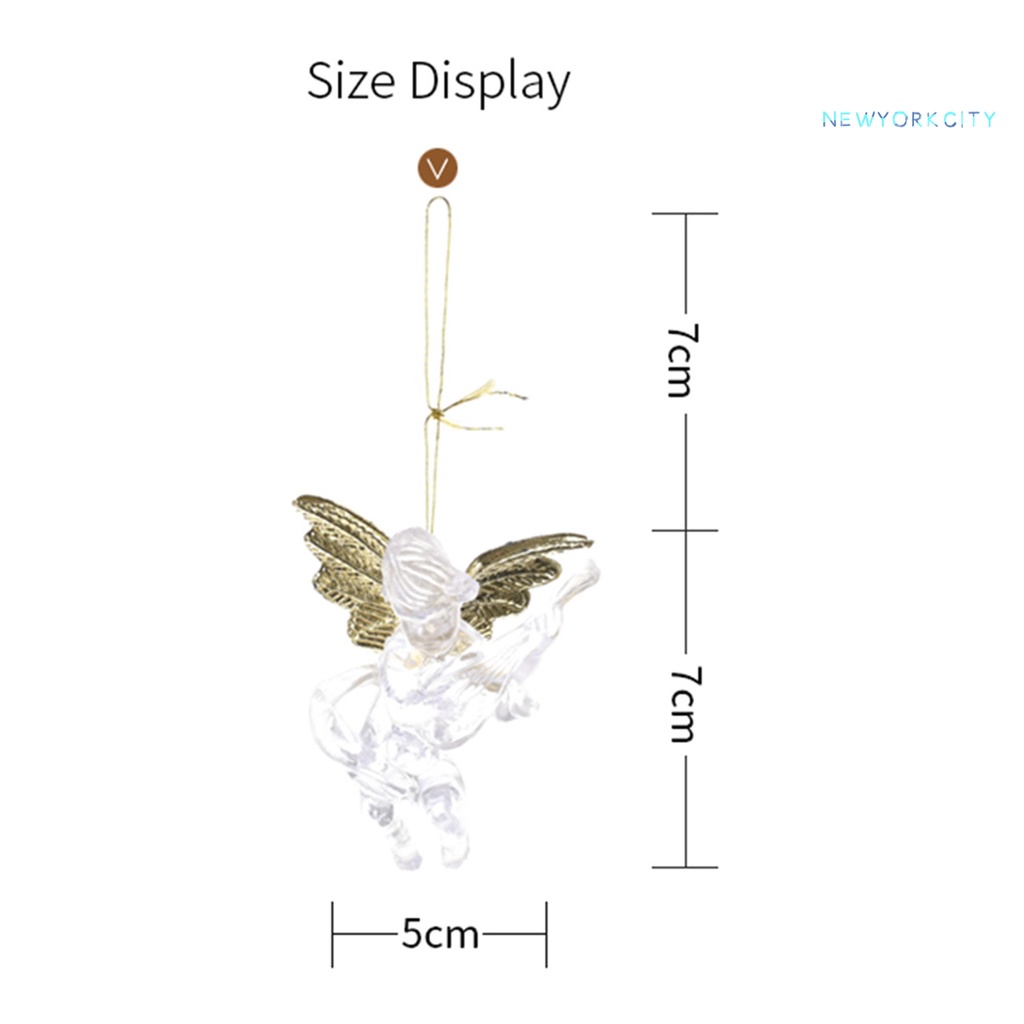 Set 4 / 6 Mặt Dây Bằng Nhựa Thân Thiện Với Môi Trường Treo Trang Trí Cây Thông Giáng Sinh