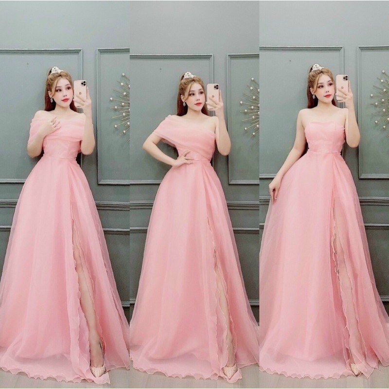 Đầm maxi xẻ đùi mặc được 3 kiểu siêu xinh - size M/L  MS214V