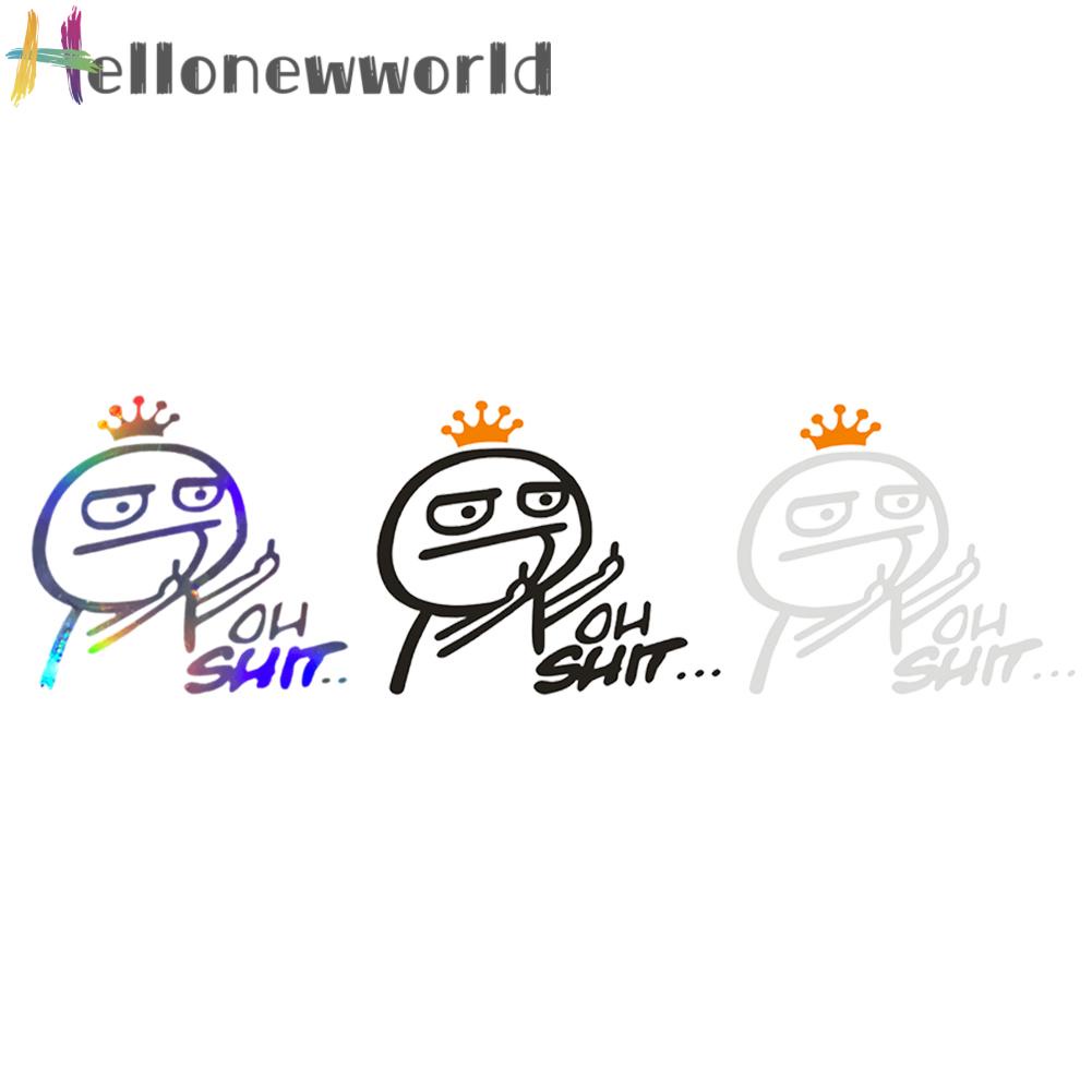 Sticker Phản Quang Dán Kính Chắn Gió Sau Xe Hơi X-039 Vui Nhộn