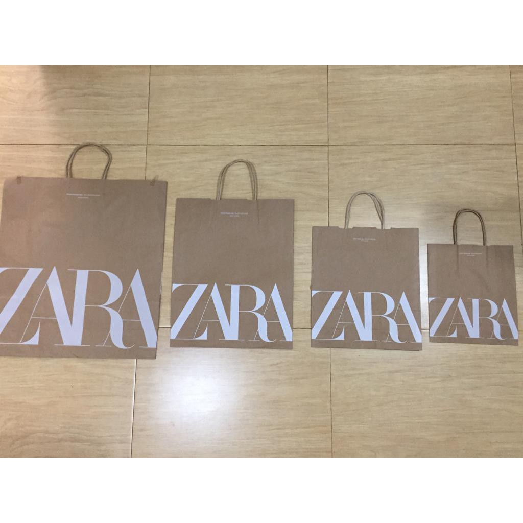 ZARA STRADIVARIUS Túi Giấy Đựng Đồ Thiết Kế Xinh Xắn Tiện Dụng