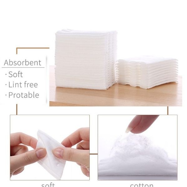 Bông tẩy trang tốt cho da mụn cotton pads gói 222 miếng làm từ 100% cotton, không lo da bị kích ứng khi sử dụng - CTP