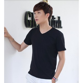 áo thun nam trơn cổ tim