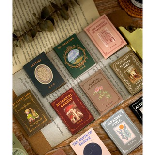 Cuốn 50 miếng giấy note vintage dùng cho journal