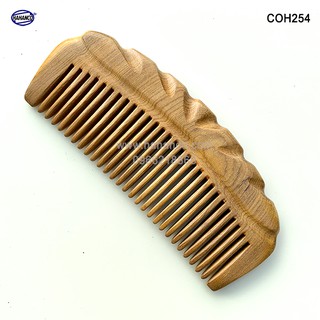 Lược gỗ thơm hình múi bưởi COH254(Size: S - 13cm) chải tóc thư giãn hằng ngày❤️FREESHIP đơn > 50k❤️ Horn Comb of HAHANCO