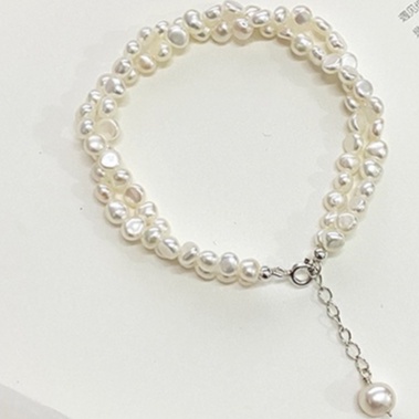 Vòng Tay Ngọc Trai Giả Bằng Bạc 925 4-5mm Thời Trang Cho Nữ