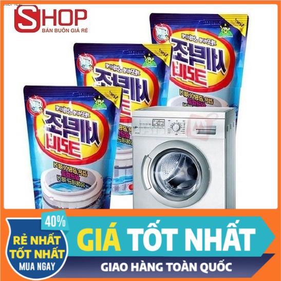 Bột tẩy vệ sinh lồng máy giặt Hàn Quốc sản xuất theo công nghệ Nhật Bản cho quần áo sạch sẽ