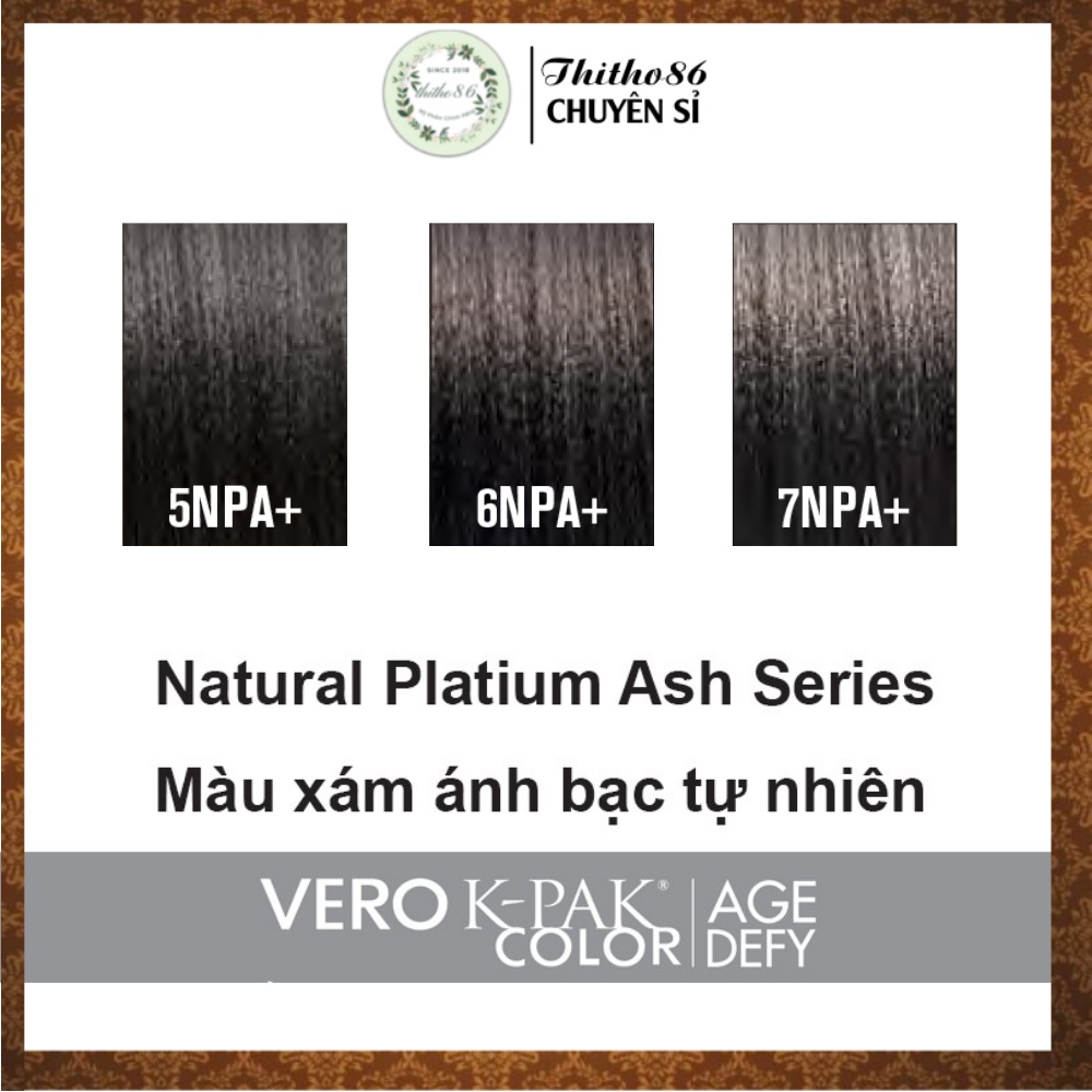 Natural Platinum Ash Brown NPA - Màu nhuộm phủ bạc thời trang JOICO Vero K-Pak Color Age Defy (Màu nâu ánh bạc tự nhiên)