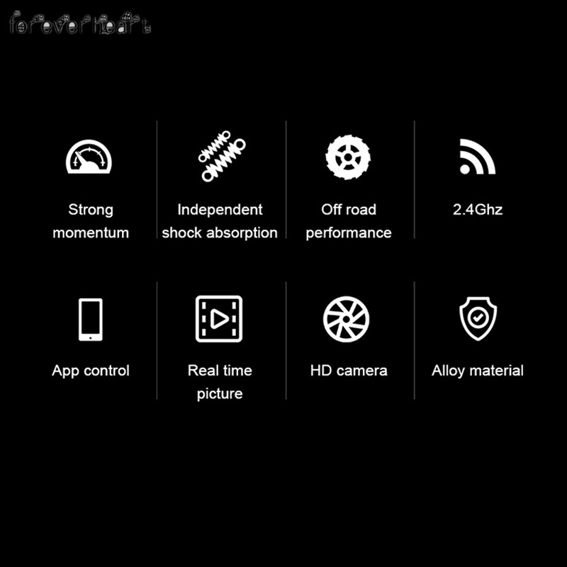 ♬♪♬ Rc Xe Hơi Địa Hình Điều Khiển Từ Xa 2.4g Có camera Kèm Phụ Kiện