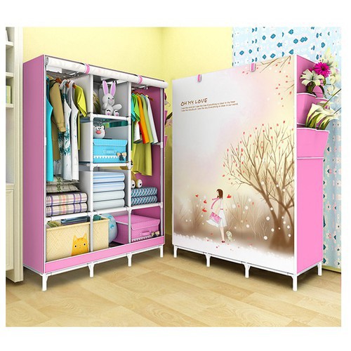 Tủ quần áo 3D 3 buồng 8 ngăn