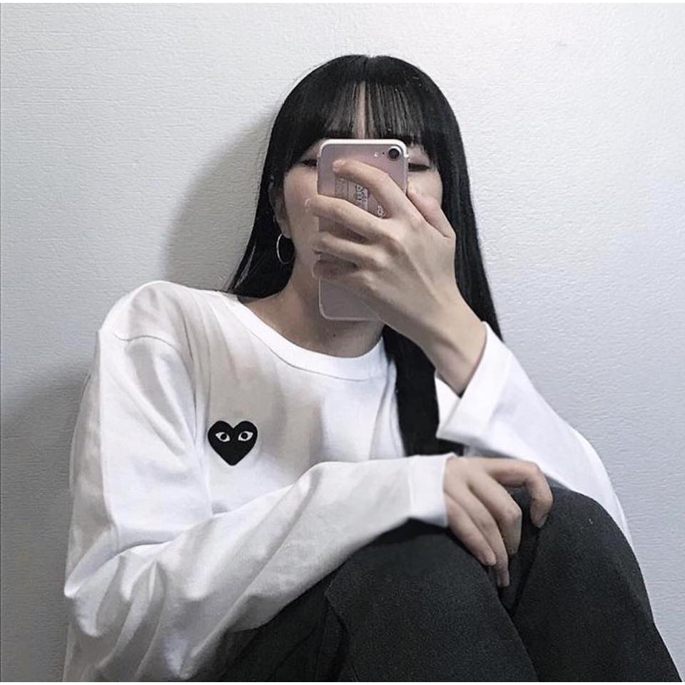 [UNISEX] ÁO THUN PLAY HEART - LONGTEE - ÁO THUN TAY DÀI