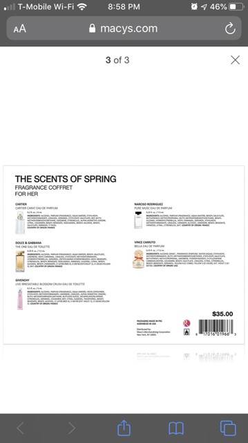 Set Nước Hoa The Scents Of Spring Fragrance For Her | Thế Giới Skin Care