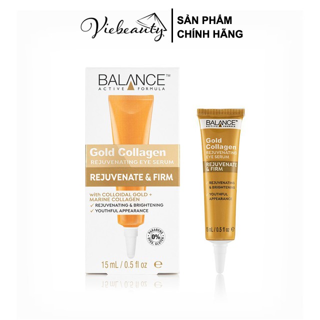 Kem Dưỡng Mắt Balance Giúp Giảm Thâm Và Tái Tạo Da Mắt Active Formula Gold Collagen Rejuvenating Eye 15ml - Khongcoson | BigBuy360 - bigbuy360.vn