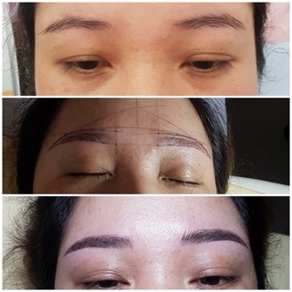 Tăm bông nhọn để tém lông mày phun xăm