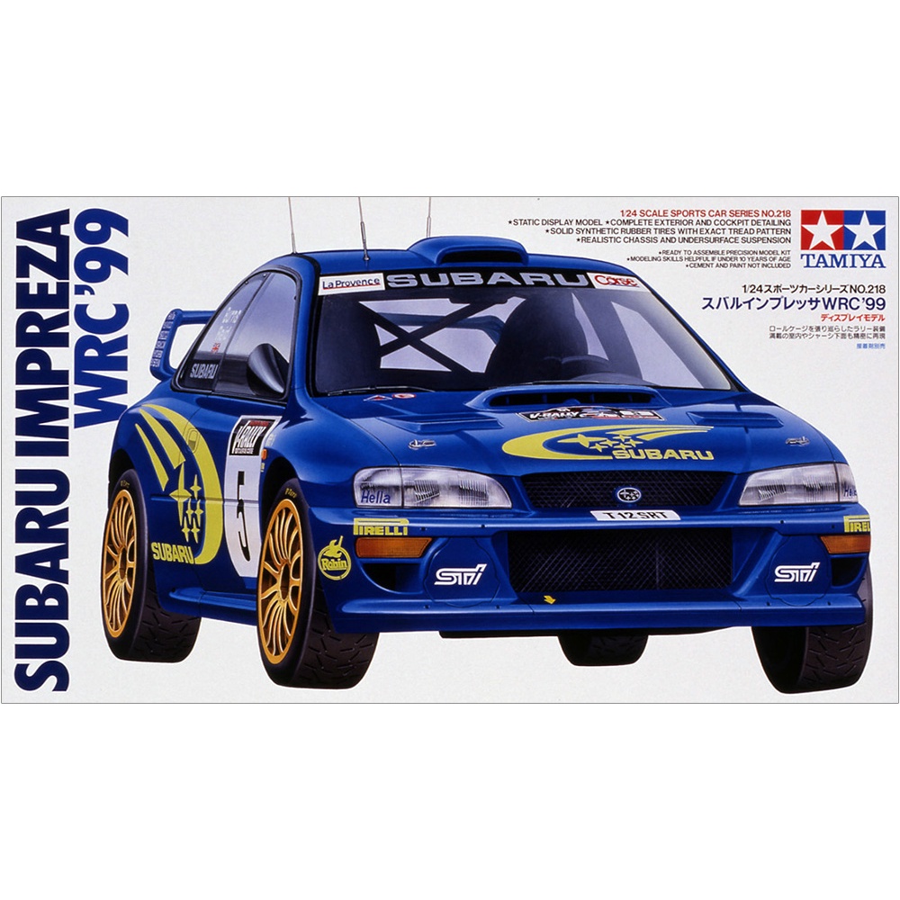 Mô hình lắp ráp xe ô tô 1/24 SCALE SUBARU IMPREZA WRC '99 24218 Tamiya