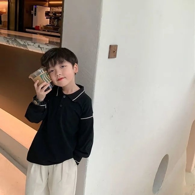 Áo thun Polo tay dài thời trang cá tính trẻ trung