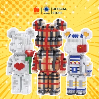 Lego lắp ráp mô hình 3d bearbrick size nhỏ bộ đồ chơi lắp ráp cho bé