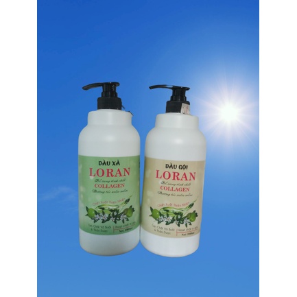 BỘ DẦU GỘI XẢ COLAGEN TINH CHẤT VỎ BƯỞI  LORAN COLAGEN.1000ML *2