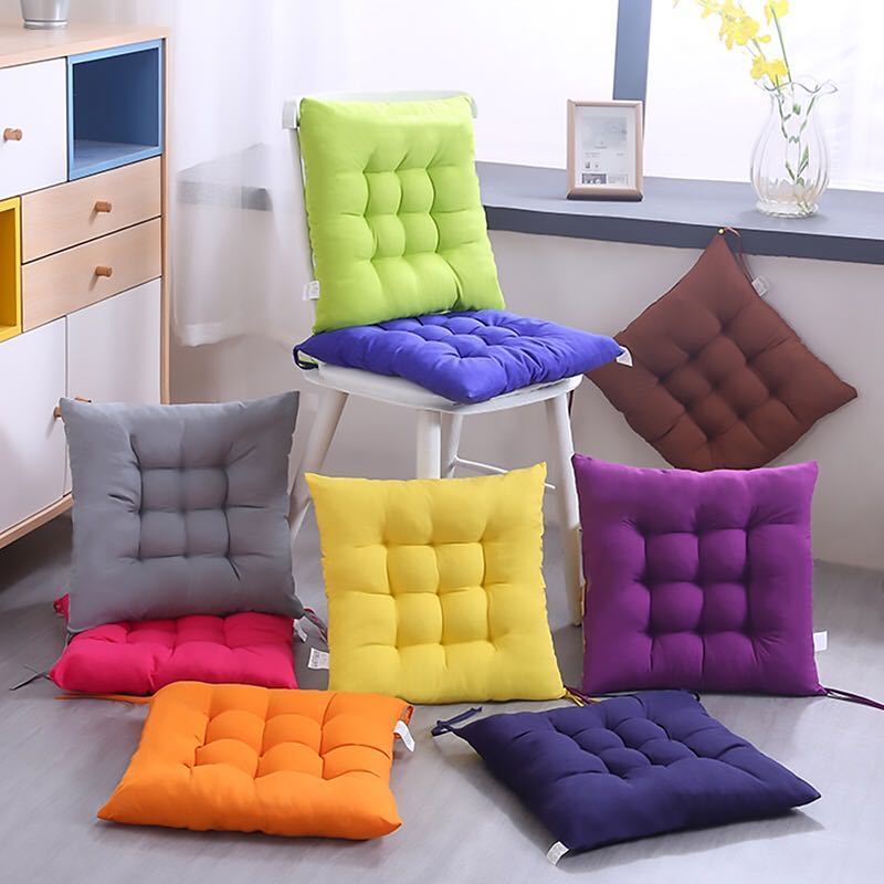 Đệm lót ghế ngồi hình vuông bằng cotton mềm dày dặn kích thước 40*40cm