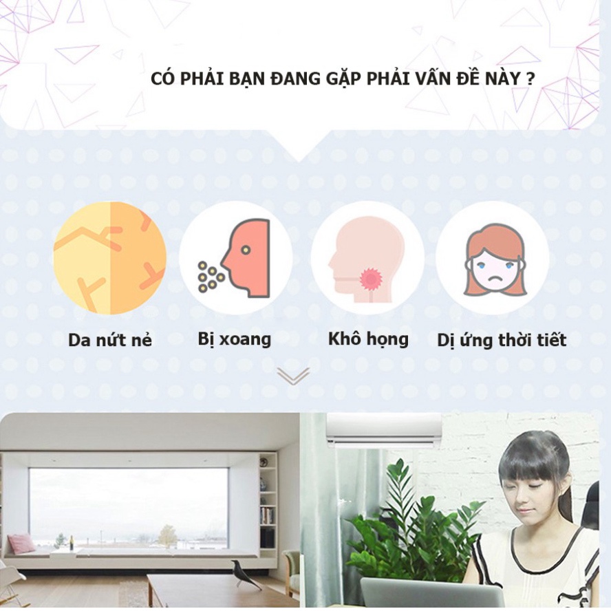 Máy phun sương tạo độ ẩm  không khí CHIGO máy xông phòng dung tích 4000ml phun sương liên tục 10H
