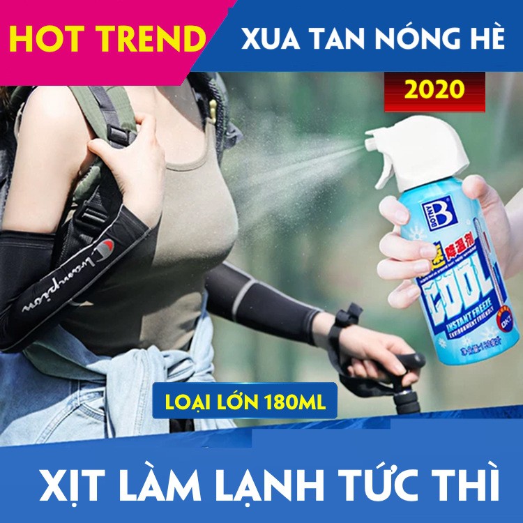 Bình Xịt Làm Mát Ô Tô 💝 DÙNG CẢ THÁNG 💝 Xịt Làm Lạnh Ô Tô Tức Thì Chống Nóng hè (LOẠI TO) 2020