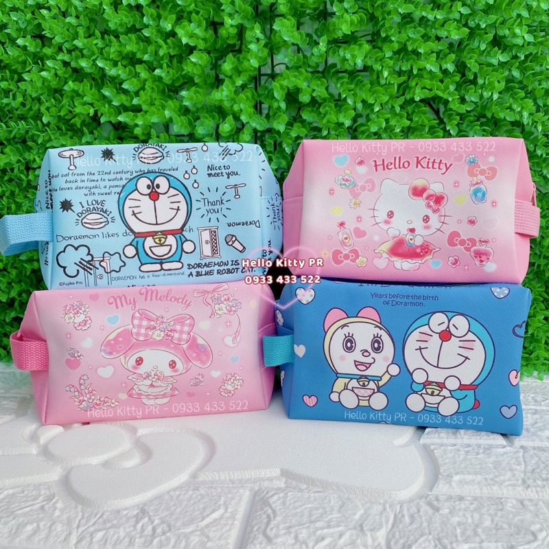 Túi đựng mỹ phẩm Hello Kitty Doremon Doraemon