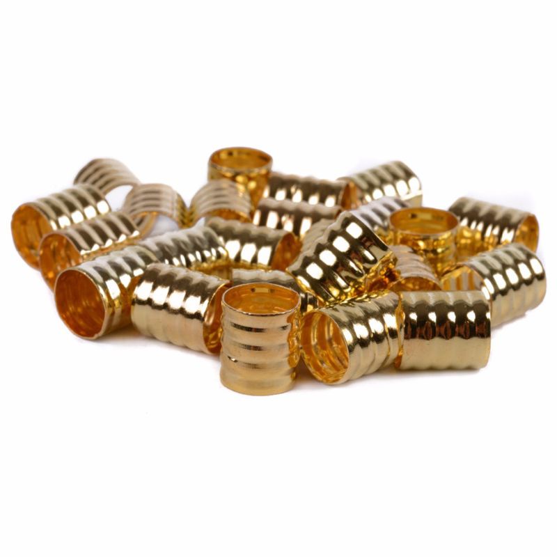 Set 10 Lò Xo Nối Tóc Dreadlock Màu Vàng / Bạc Thời Trang Có Thể Điều Chỉnh