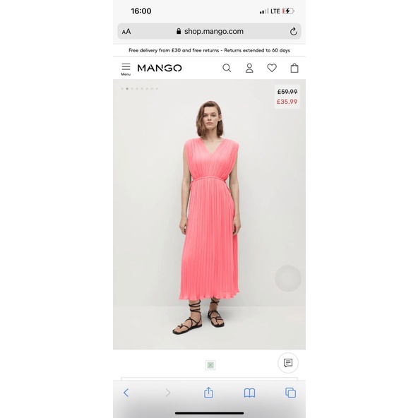 Đầm MNG sát nách dập ly cổ V
