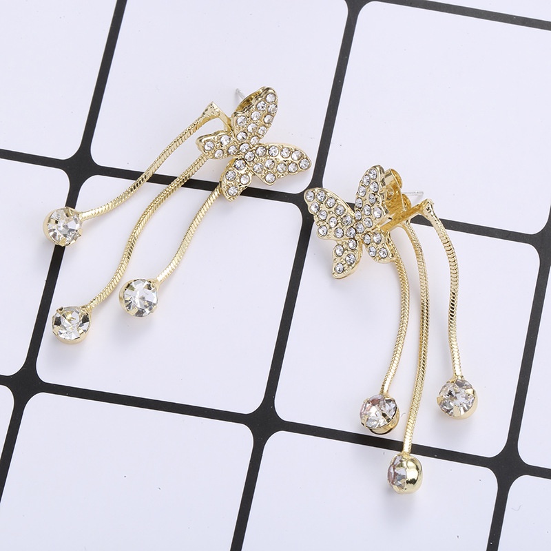 Toàn Bộ Đôi Bông Tai Hình Bươm Bướm Đính Đá Thời Trang Cho Nữ