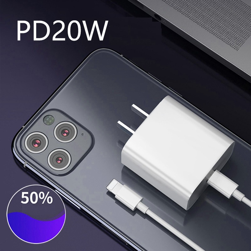 (PD 20W)(BH 12 tháng) Sạc Nhanh PD 20W USB-C To (Hỗ Trợ Công Suất Tối Đa IP12,13),Cáp Sạc Nhanh + Củ Sạc Nhanh