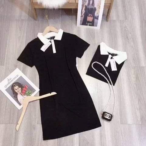 💃 Đầm Polo Nữ Đen Dáng Ôm Váy Nữ Ngắn Body Ngắn | BigBuy360 - bigbuy360.vn
