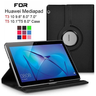 Bao Da Máy Tính Bảng Pu Xoay 360 Độ Cho Huawei Mediapad T3 10 9.6 "8.0 7.0 Wifi Bg2-W09 Ags-W09/L09 Kob-L09/W09