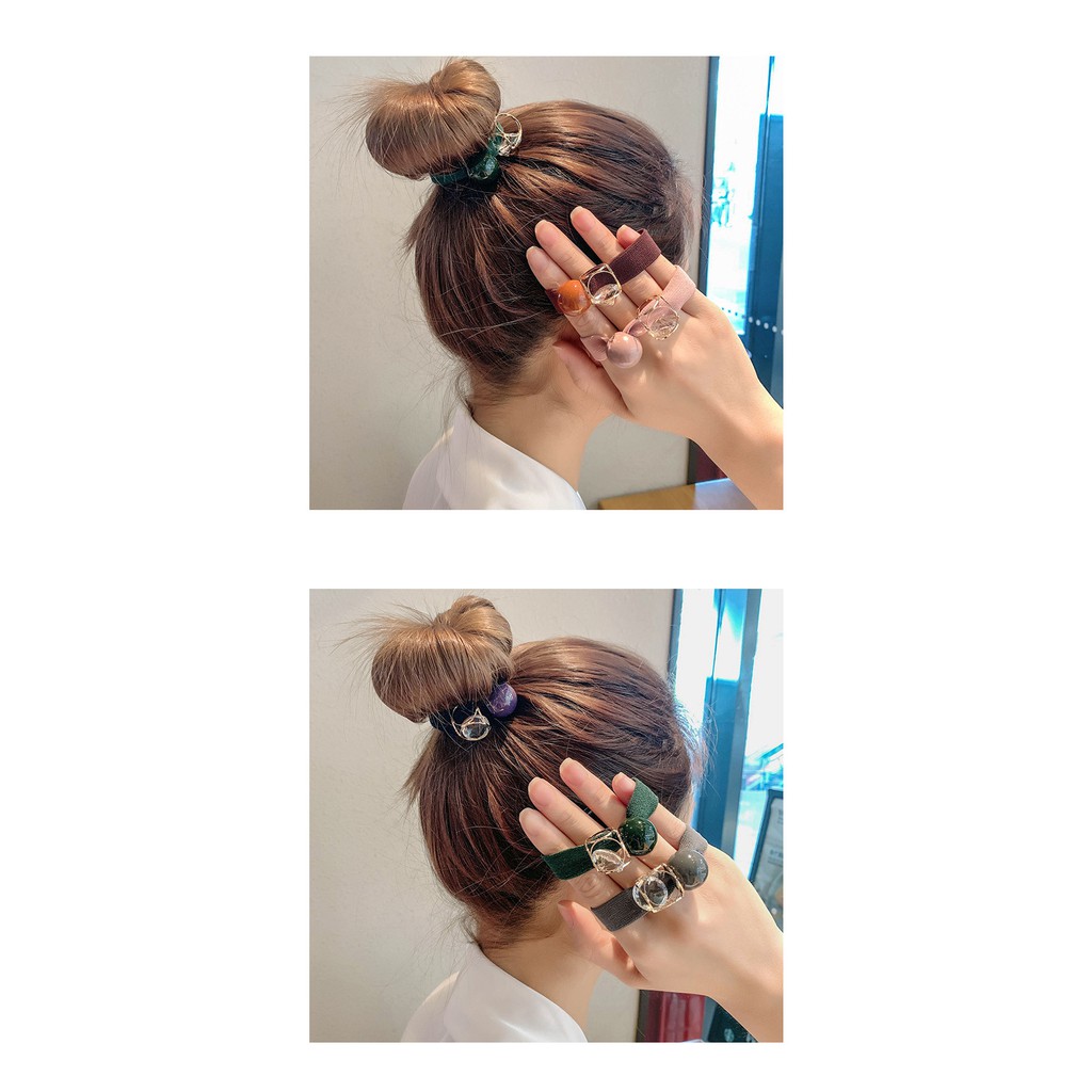 Dây buộc tóc bản to co giãn 4 chiều HD26