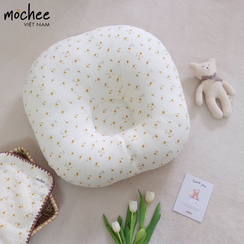 Mochee - Gối chống trào ngược Muslin cao cấp, mỏng nhẹ, không bí lưng