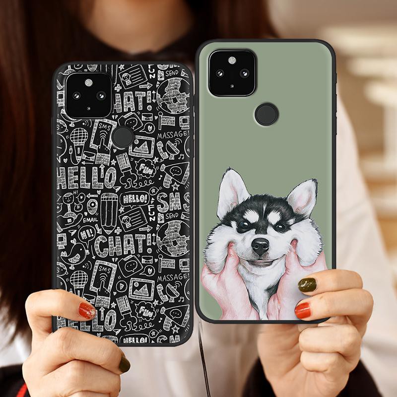 Ốp điện thoại silicon mềm chống thấm nước họa tiết hoạt hình cho Google Pixel 4A 5G