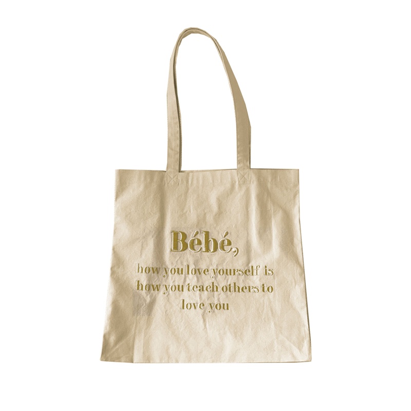 Túi vải Cỡ Lớn In Chữ Thời Trang Cho Nữ