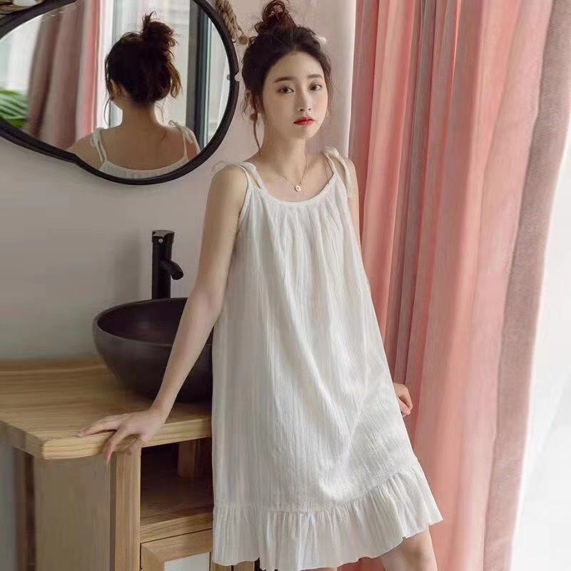 Đầm Ngủ Có Mũ Trùm Phong Cách Nhật Bản Đáng Yêu Thời Trang Mùa Hè Cho Nữ