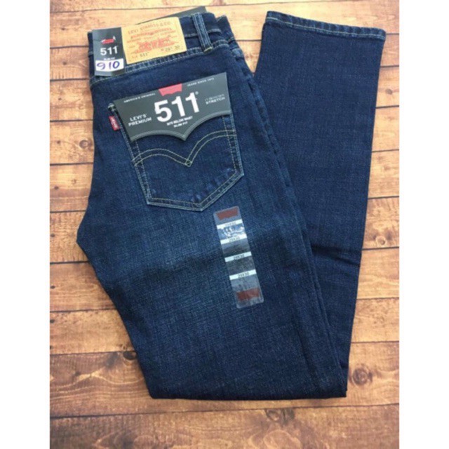 Quần jean nam ⚡ 𝗛𝗮̀𝗻𝗴 𝗰𝗮𝗼 𝗰𝗮̂́𝗽 ⚡ Quần bò LEVI'S 511 xanh, ống đứng, Cambodia xuất dư cực đẹp, mẫu mới nhất 20