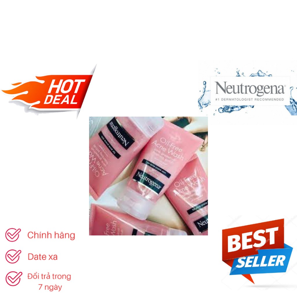 Sữa Rửa Mặt Tẩy Da Chết Neutrogena Oil Free Acne Wash Pink Grapefruit Foaming Scrub (124ml)