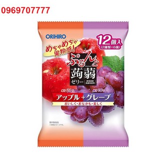 Thạch túi vị táo và nho ORIHIRO 240g (20g x 12 cái)