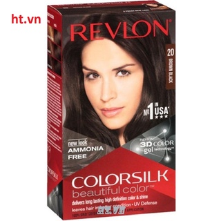 Thuốc nhuộm tóc số 20 nâu đen revlon colorsilk,100% chính hãng