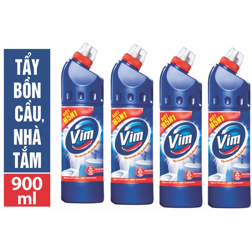 Nước Tẩy Bồn Cầu Vim Diệt Khuẩn (900ml) - Xanh