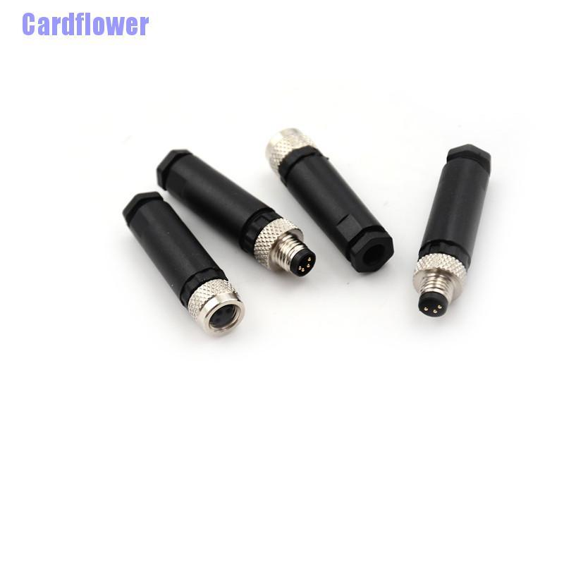 Cardflower  Sensor Connector M8 Male Female Screw Threaded Plug Coupling 3 4 Pin A type