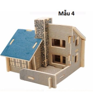 Mô hình ghép gỗ 3D  mini house