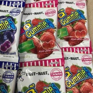 Kẹo Dẻo Trái Cây Tươi TAIWAN QQ Gummies Fruit Juice Vị Cam Dâu Nho Việt thumbnail