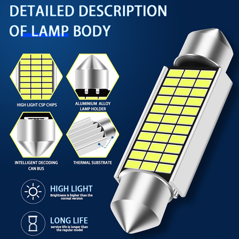 1 Bóng Đèn Led C5W C10W Siêu Sáng Cho Xe Hơi