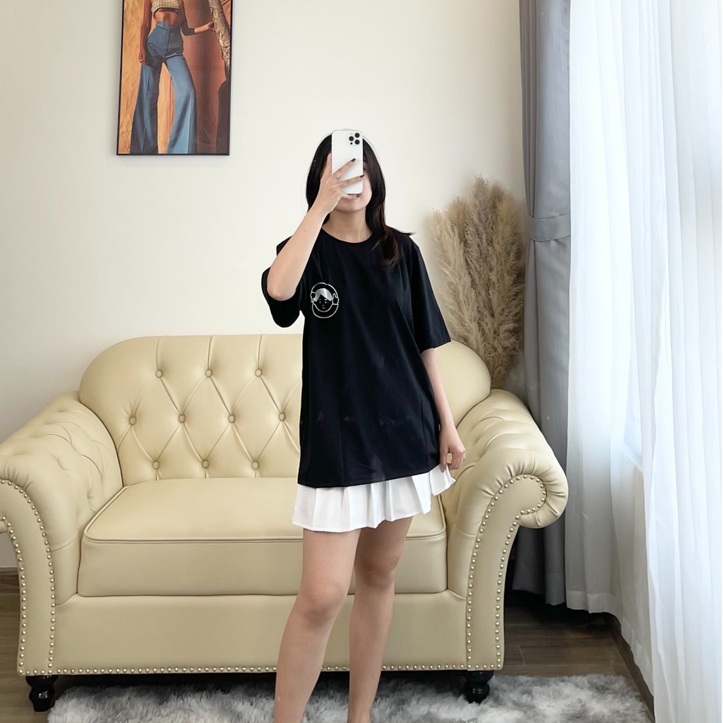 Áo thun nữ / Áo phông nữ tay lỡ form rộng freesize chất cotton vải thoáng mát